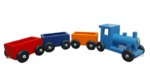 Wooden train and carriage