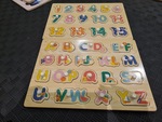 Alphabet and numbers puzzles