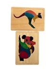 Kangaroo and Koala wooden puzzle