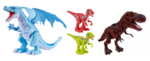 O001: 1 Dragon & 3 Dinosaurs