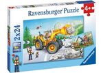 P154: RAVENSBURGER DIGGERS AT WORK 2X24PC JIGSAW PUZZLE
