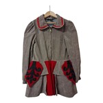 Taupe and Red Dress Up Jacket