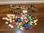 Wooden domino blocks