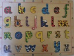 Alphabet wooden puzzle 
