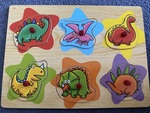 Dinosaur 6 piece peg puzzle