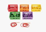 Wooden sorting fruit and vegetable crates