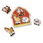 Barn Animals 3 piece peg puzzle