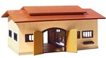Wooden Stable and Horses