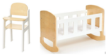 Doll Highchair and Bassinet
