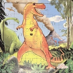 Dinosaurs with Volcano