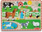 Old MacDonald Farm Song Peg Puzzle