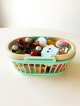 Wooden Basket and Food