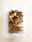 211: Tub of Hand-carved Wooden Animals