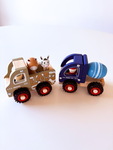 Wooden Zoo Truck and Concrete Mixer