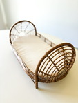 Wicker Bassinet for Dolls