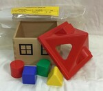 Wooden Base House With Shapes 