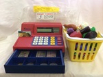 Shopping Basket , Groceries & Cash Register Inc Play Money 