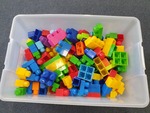 Mixed Mega blocks tub