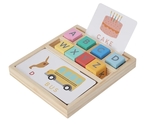 Wooden match and spell board