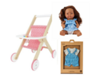 Stroller & Little Maya Folk Doll with clothing