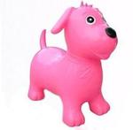 Pink hopping dog