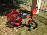 Fire Engine Tandem Trike GOLD STAR
