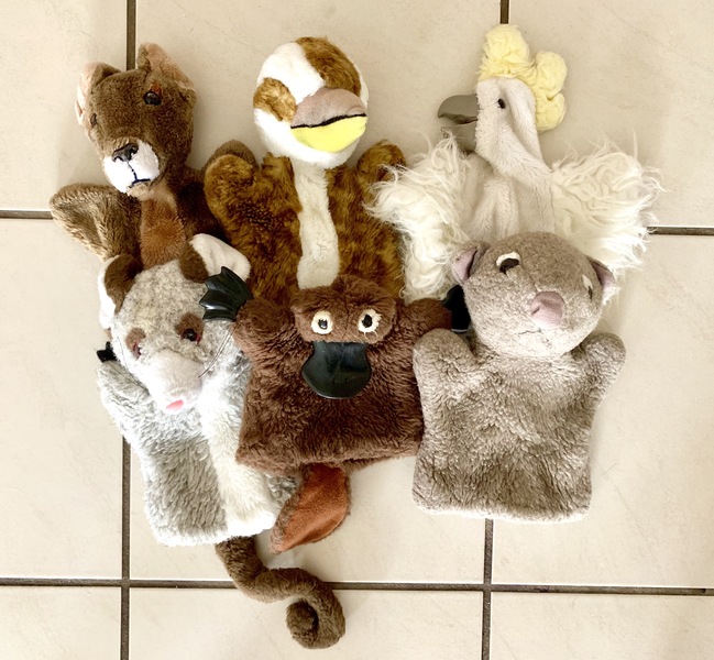 australian animal hand puppets
