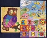 Wooden puzzles 3 pack