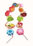 Spring lacing beads