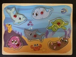 Wooden sea animal puzzle