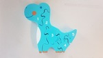 Wooden Blue Dinosaur Puzzle