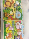 Two wooden animal puzzles