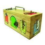 Wooden Activity Lock Box GOLD STAR