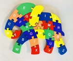 Wooden Alphabet & Number Puzzle