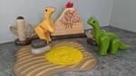 Wooden dinosaur set