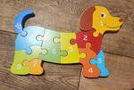 Dog numbered jigsaw puzzle