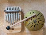 Mini Steel Tongue Drum and Kalimba Set