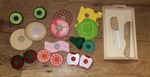 Wooden Burger and Fruit Play Set