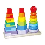 80276: Wooden stacker shape sorter 