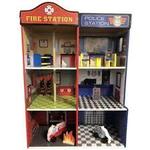 Wooden Police and Fire Station 