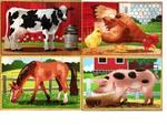 Four farm animal puzzles