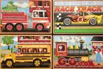 Four 12 piece vehicle puzzles