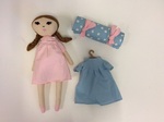 Plush Doll with Sleeping Bed