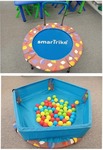 Mini Trampoline with Handle and Detachable Ball Pit