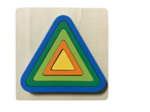 Small wooden triangle puzzle