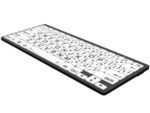 Braille Large Print Keyboard - PC Bluetooth - Black on White