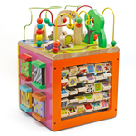 I44: Large Wooden Activity Cube