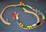 Wooden Train Set with Thomas Characters