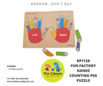 Fun Factory - Hands Counting Peg Puzzle in Library