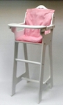 Wooden Dolls High Chair And Cushion